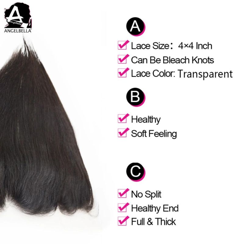 Angelbella Raw Mink Brazilian Human Hair Frontals Virgin Cuticle Aligned 13X4 Frontals