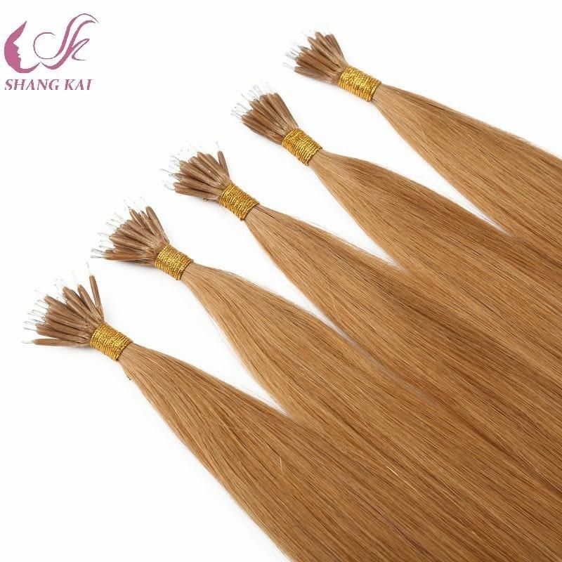 No Shedding Tangle Free Factory Wholesale Russian Nano Ring Hair Extension