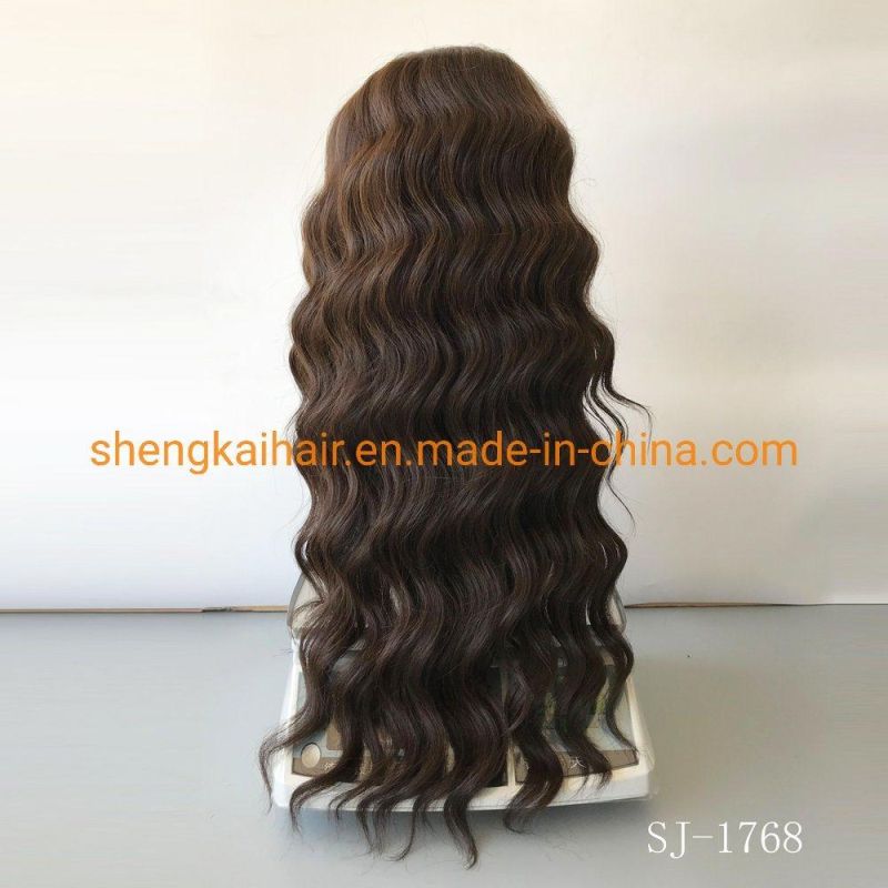 Wholesale Good Quality Handtied Heat Resistant Synthetic Fiber Curly Lace Front Wigs with Baby Hair 599