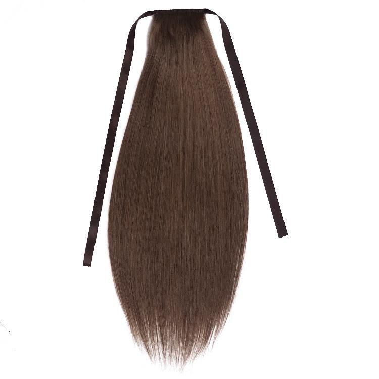 Double Weft Remy Virgin Human Hair Wrap Around Ponytail Extension