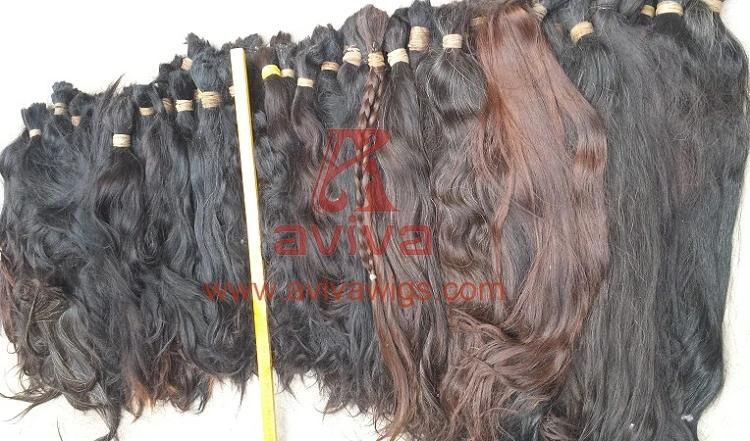 Indian Hair Bulk Raw Hair Bulk Natural Virgin Remy Cuticles Intact Human Hair Extension Bulk