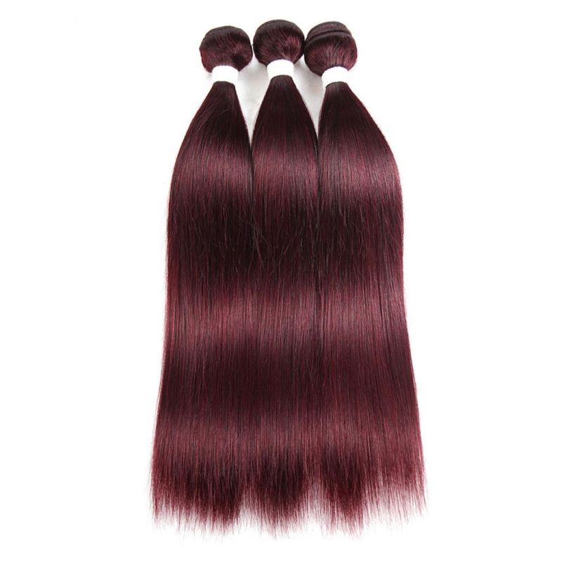 Brazilian Human Hair Straight Hair Bundles Burgundy Red Blonde Brown Color Remy Human Hair Weaving Bundles Extensions