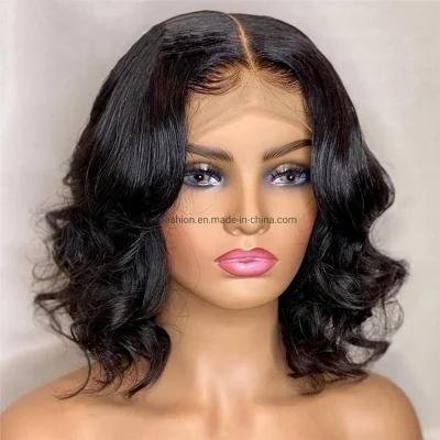 Wholesale Wave 12inch to 26 Inch Synthetic Fiber Hair Wig Natural Black Wig