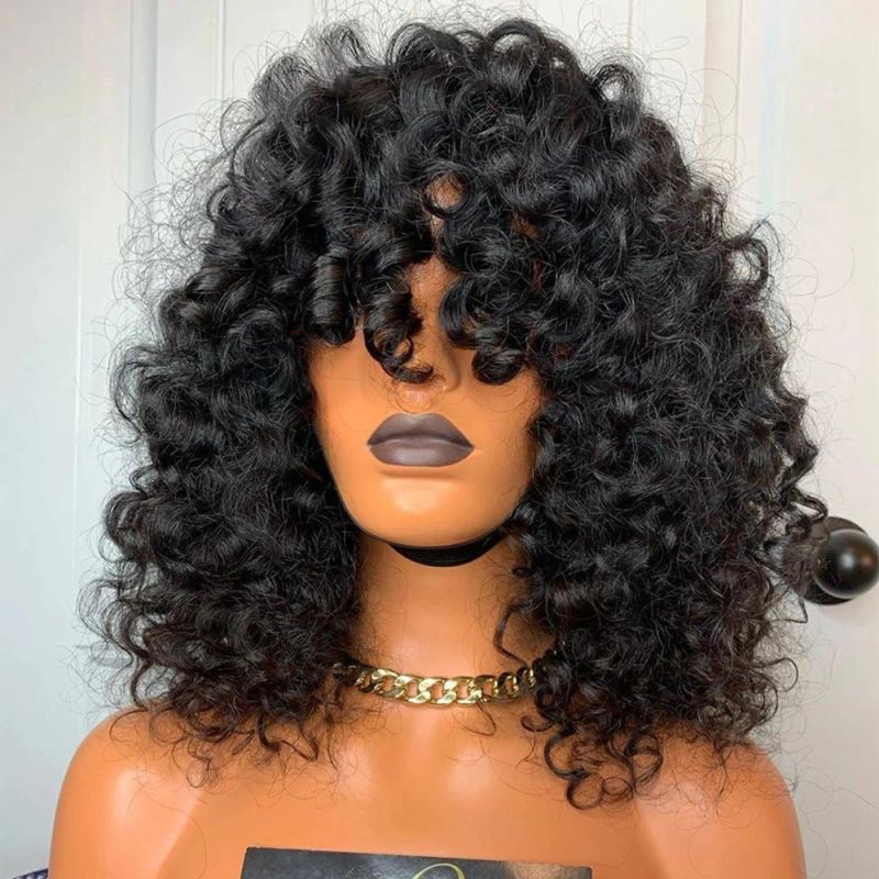 Kbeth Cheaper Wig Brazilian Loose Wave Wigs Full Machine Made Wig Women 100% Remy Human Hair 180% Density Wholesale