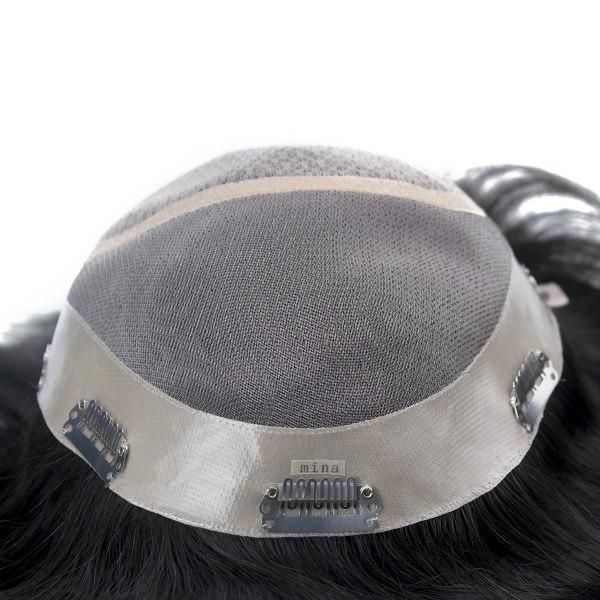 Lw4397: Durable Fine Mono Hairpiece with Natural Silk Top