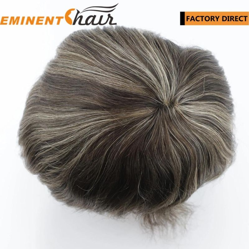 Most Natural Custom Made Best Quality Men′s Human Hair Natural Hairline Lace Hairpiece