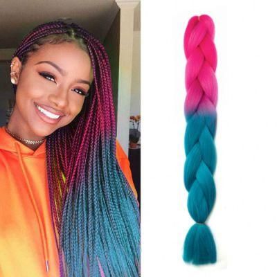 Kbeth Ombre Synthetic Braiding Hairjumbo, Yaki Jumbo Hair Braid for African Hair, Jumbo -Hair-Braid 400g Synthetic Hair Extension Wholesale
