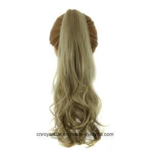 Star Fashion Fluffy Curly Hair Female Claw Clip Synthetic Ponytail