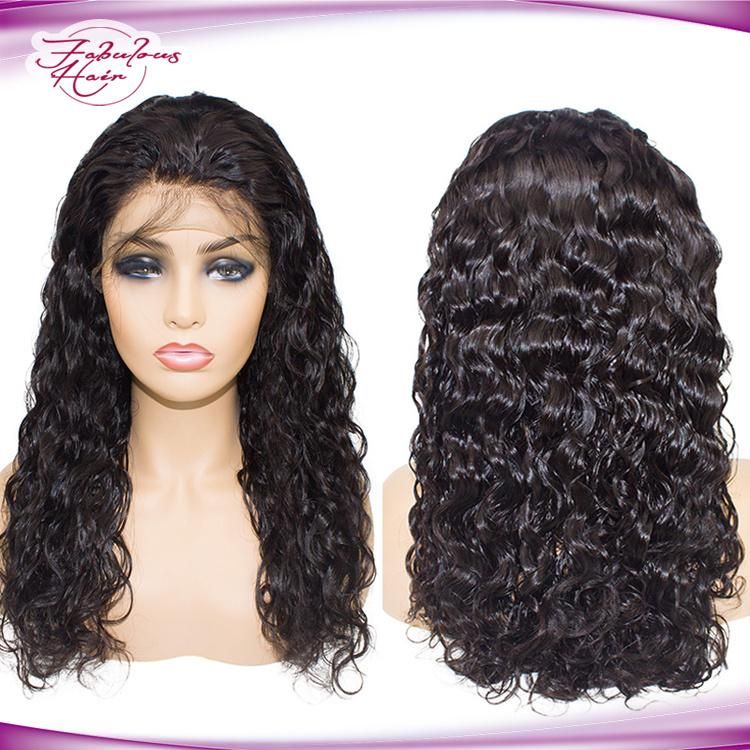 Indian Water Wave Hair Real Natural 100% Human Hair Wigs