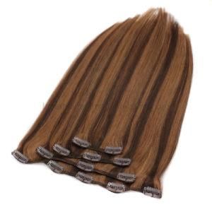 New Fashion Hot Sale Seamless Clip Extensions Skin Weft Russian Human Hair