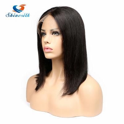 Free Shipping Human Hair Short Bob Wigs for Black Women Brazilian Remy Hair Lace Front Human Hair Wigs Bleached Knots