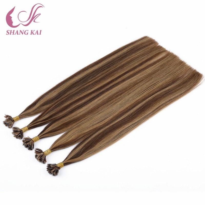 Mix Color Virgin Remy Full Cuticle Aligned Pre-Bonded Nail/U-Tip Hair Extension