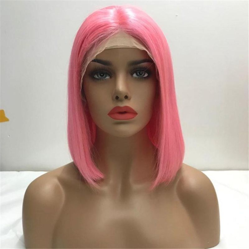 Wholesale Wig Human Hair Long Colored Lace Frontal Bob Wig