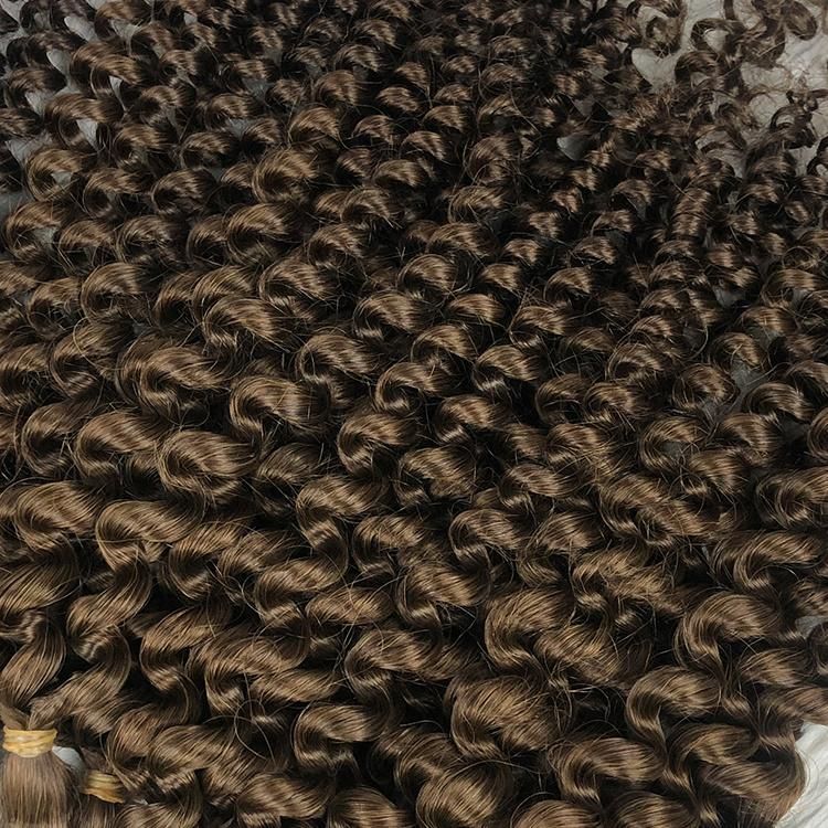Wholesale Bulk Virgin Hair Kinky Curly 6mm Curly Human Hair Extension