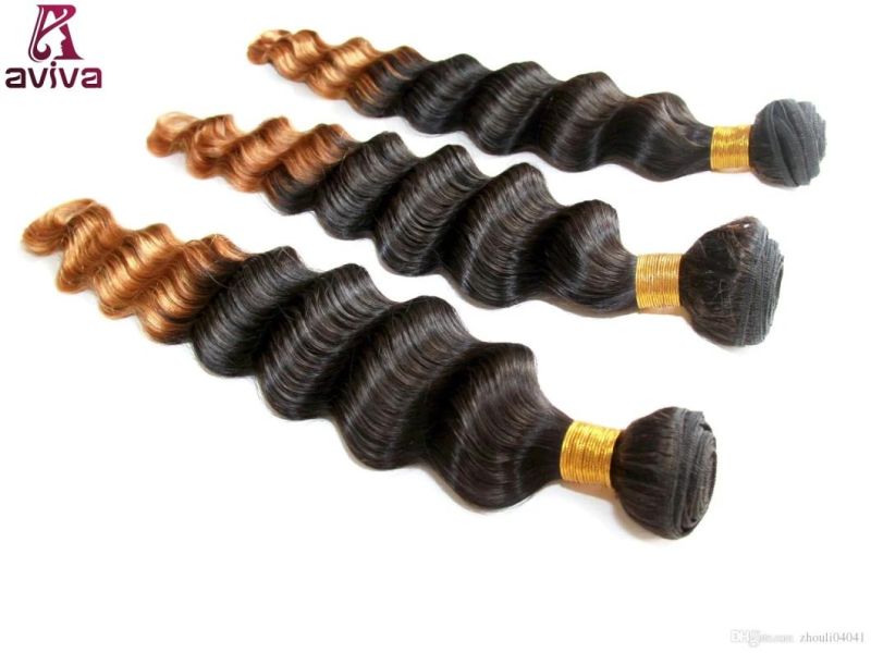 Ombre Peruvian Hair Body Wave Remy Human Hair Extensions Weave Bundles Two Tone Hair Bulk