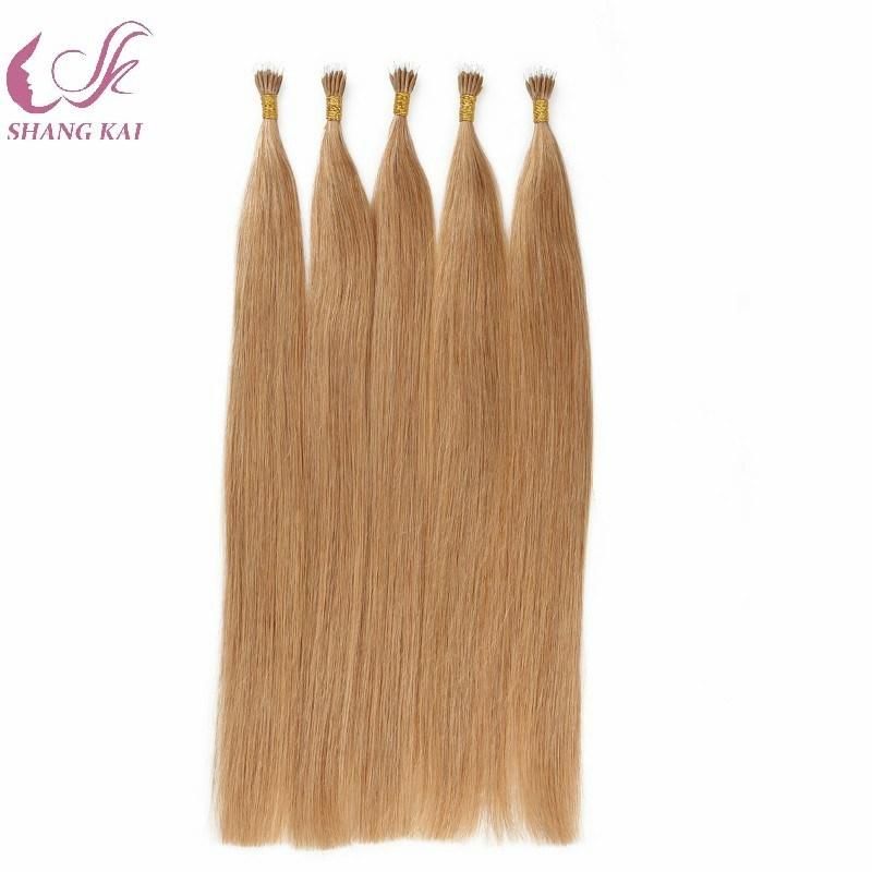 Cheap Double Drawn Russian Human Hair Extensions Halo Hair Nano Micro Ring Extensions