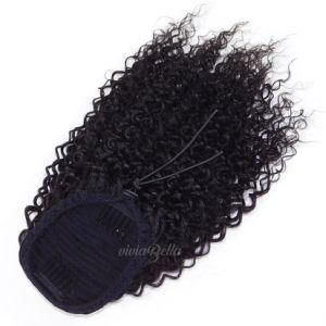 Brazilian Jerry Curl 100% Human Hair Wrap up Ponytail