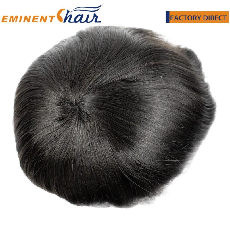 Indian Hair Natural Straight Men′s Lace Toupee