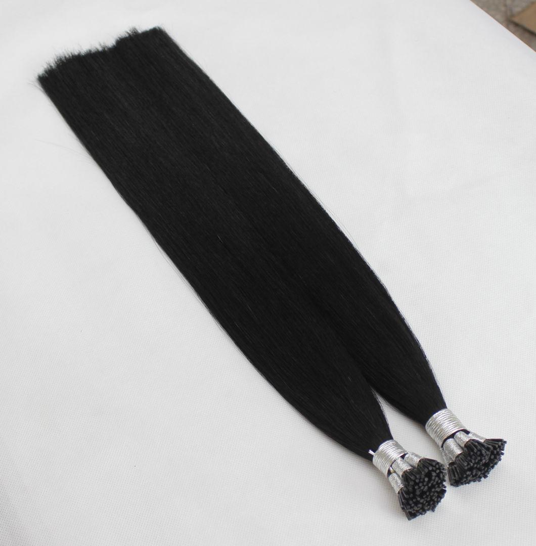 I-Tip Extensions Brazilian Straight Human Hair Bundles Black Color Remy Human Hair Extensions