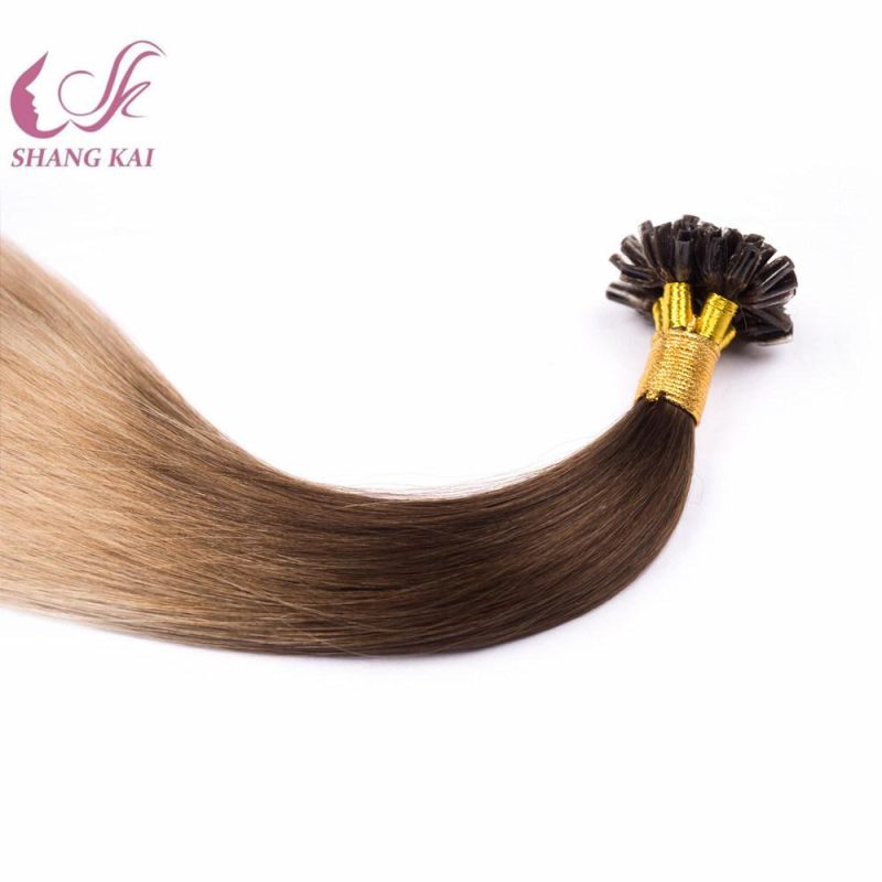 U Tip Nail Russian Hair Pre Bonded Human Hair Extension Keratin Human Hair