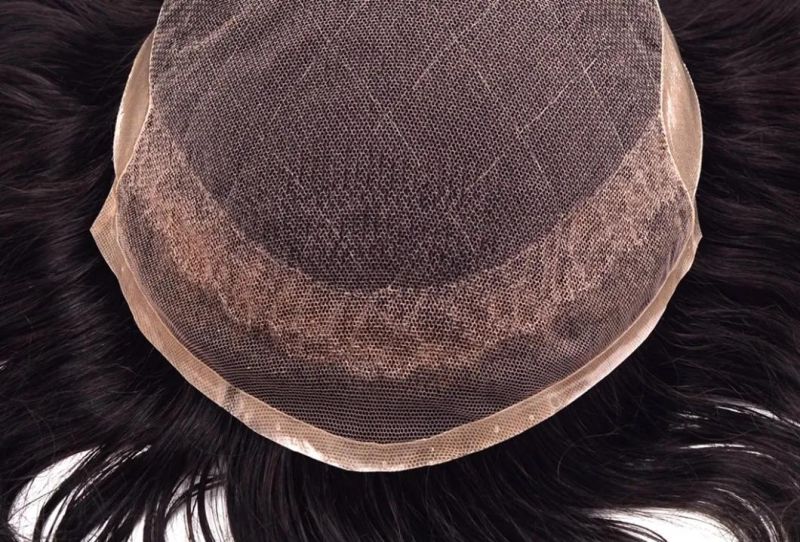 Stock Immediate Shipment Lace Toupee 100% Human Hair Piece for Men