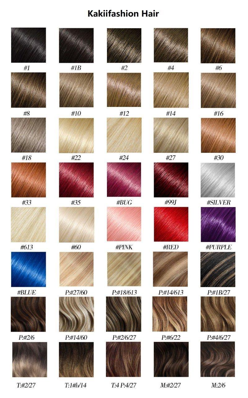 Remy Cuticle Aligned Piano Color Natural Wavy I-Tip Human Hair Extensions #1b/6