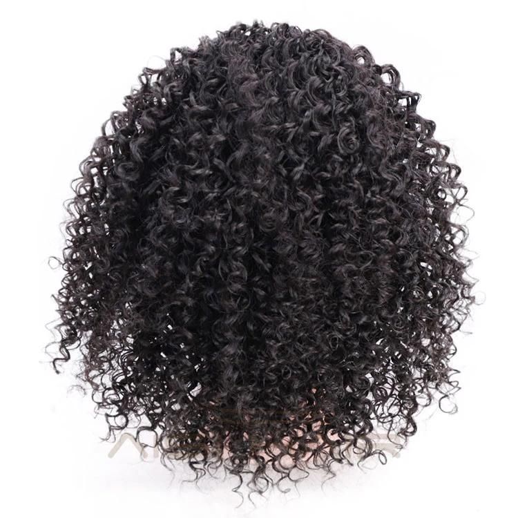 Heat Resistant Synthetic Fiber Afro Curly Ponytail Short Hair Extension