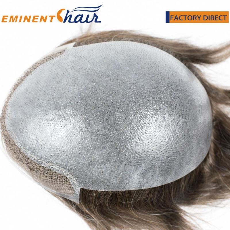 Custom Ultra Skin with Lace Front Toupee for Men Indian Human Hair