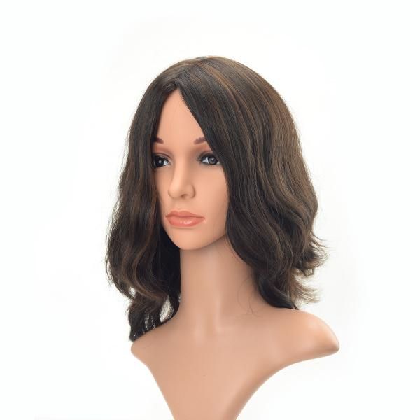 Middle Length Wavy High Quality European Hair Women Hair Systems