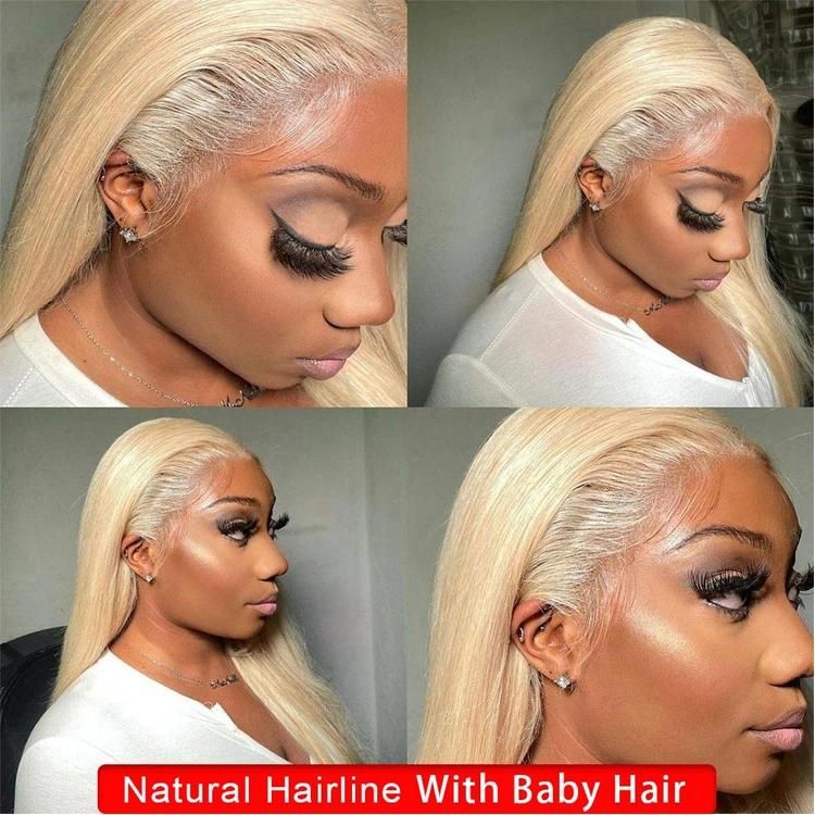 613 Frontal Wigs for Black Women Human Hair Virgin Cuticle Aligned Hair Blond HD Lace Front Wig Straight 613 Full Lace Wigs