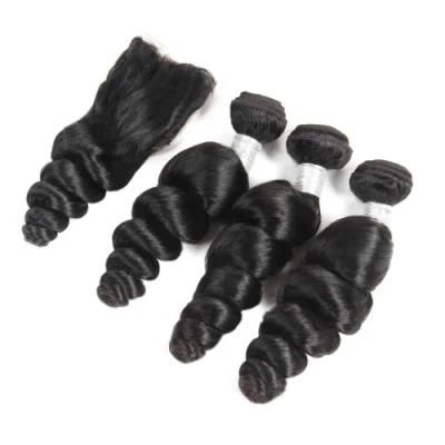 Wholesale Indian Human Hair Bundles Loose Wave for Black Women