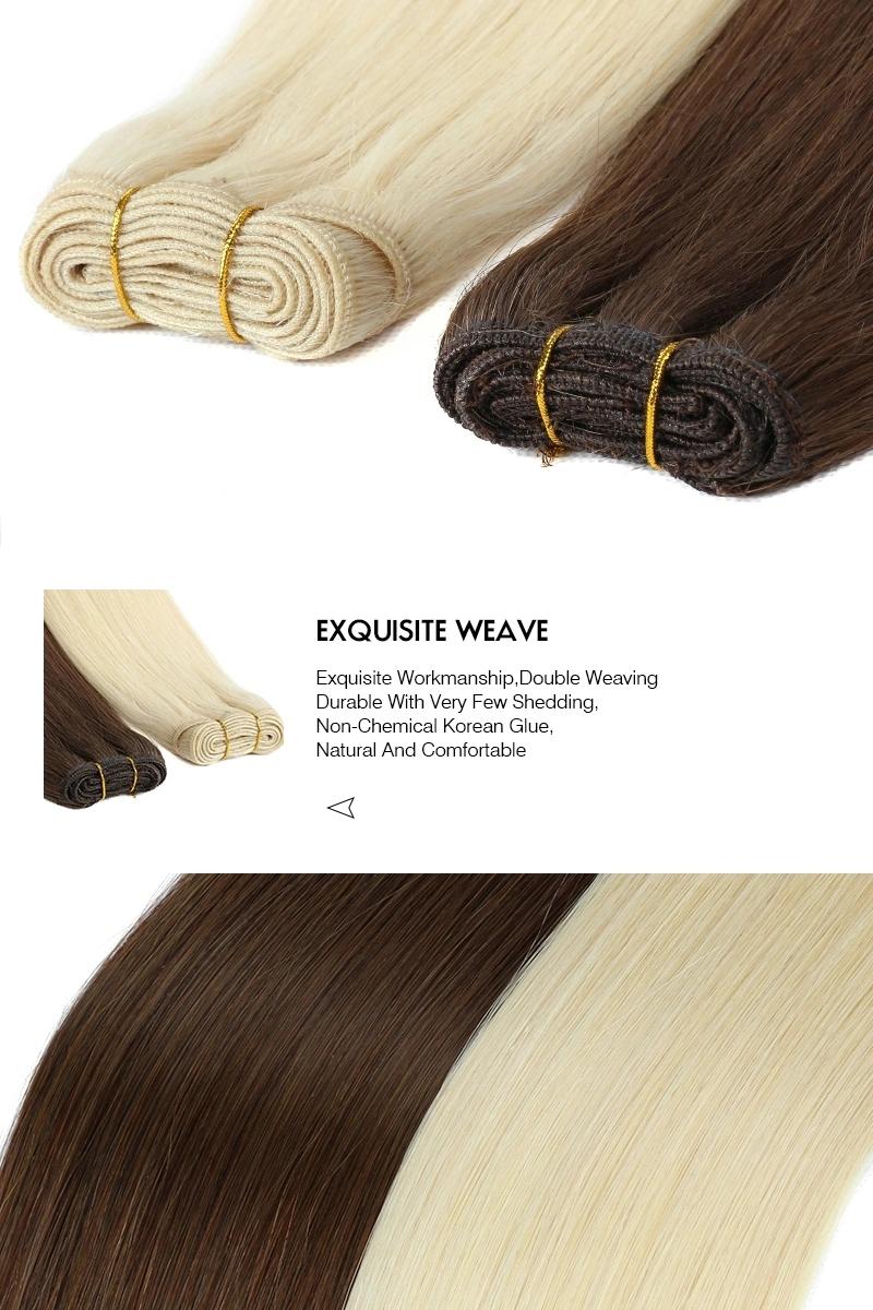Straight Human Hair Extension, Brazilian Human Hair Double Drawn Human Hair Weft