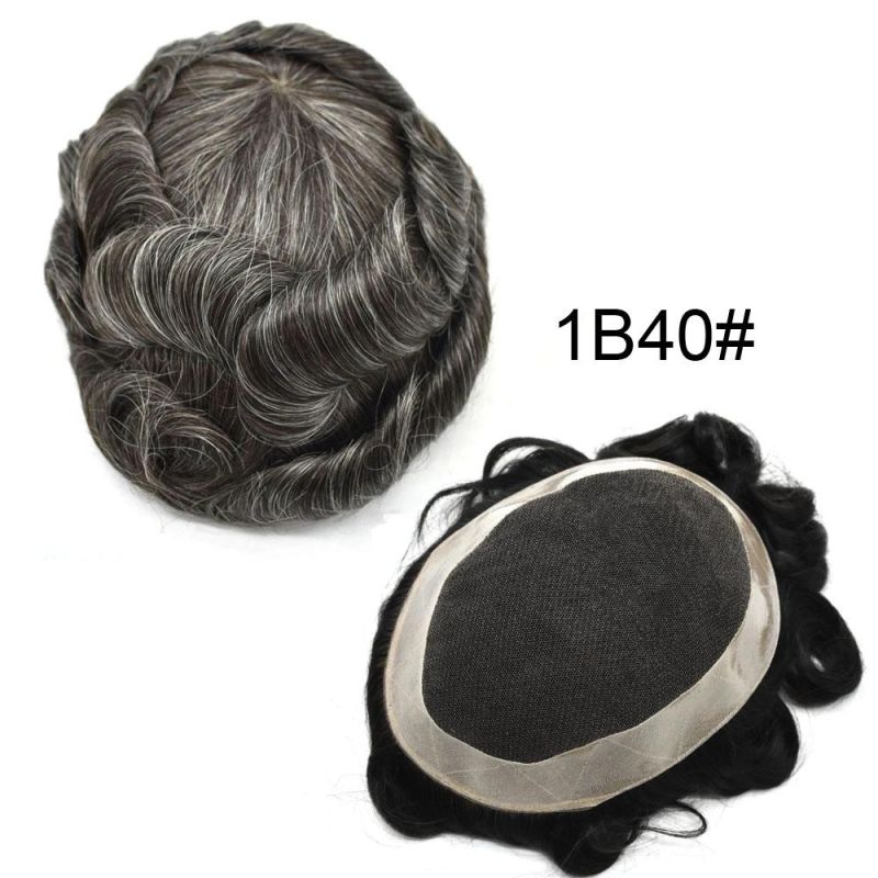 Kbeth Fine Mono Lace Remy Top Quality Human Hair Hair Replacement and Hair Toupee for Whiter Men Wholesale China Wigs