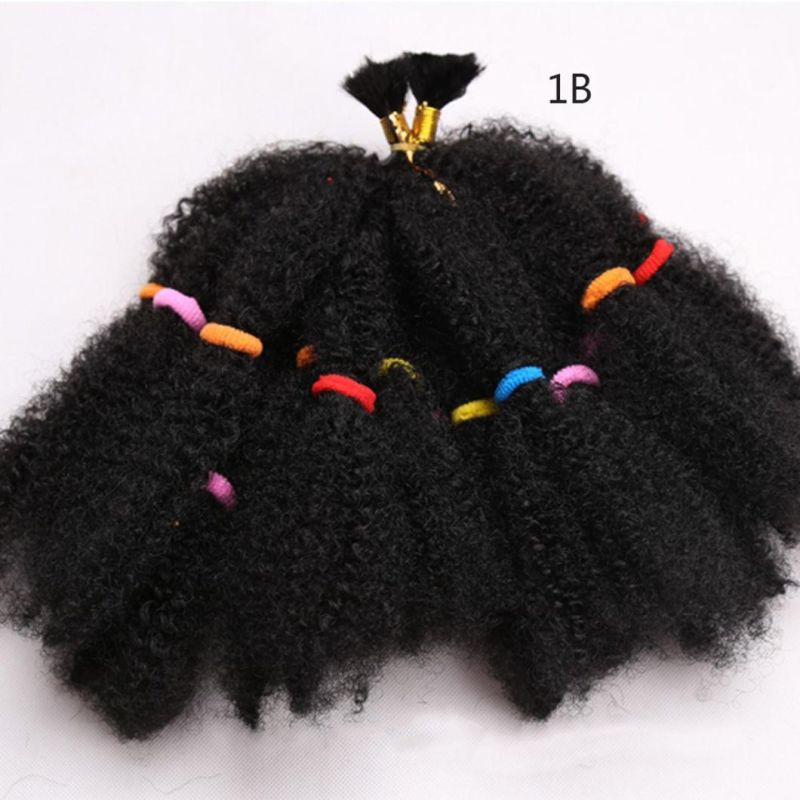 Afro Kinky Bulk Synthetic Hair 14" Crochet Braid Hair for Women Hair Extensions