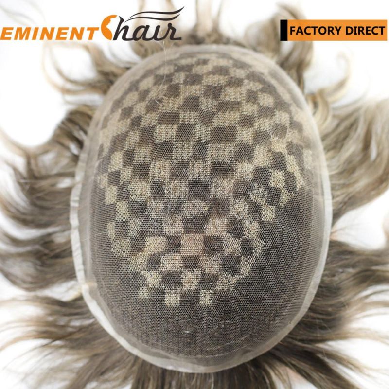 Custom Made Remy Hair Men′s Lace Hair Replacement