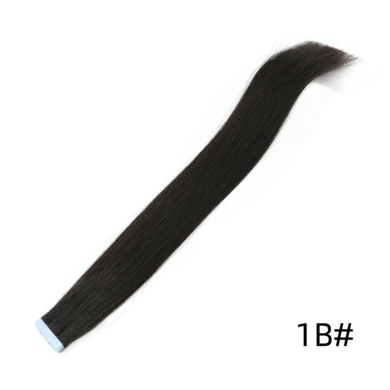 Human Hair Tape Extensions European Natural Seamless Skin Weft 14" Black Brown Blonde 100% Virgin Remy Hair 40 PCS
