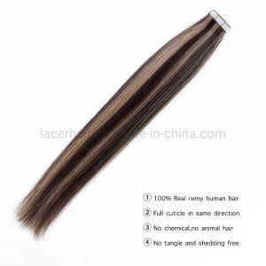 P#3-12 Hair Extension 100% Unprocessed Virgin Remy Tape in Human Hair Extensions