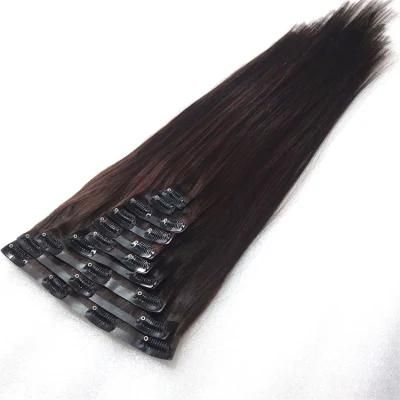 Black Silky Straight Brazilian Virgin Clip in Human Hair Extension