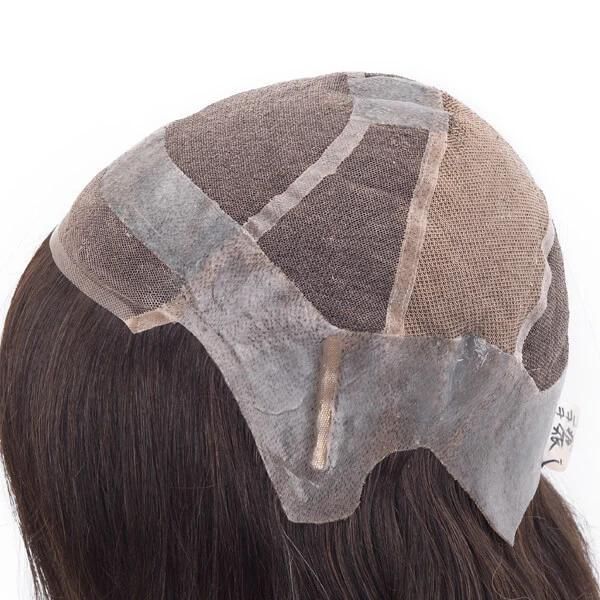 Fine Mono with Thin Skin Round and French Lace Front Female Hair System