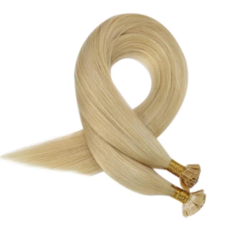 Flat Tip Keratin Hair Extensions Hot Fusion Hair Extensions Human Hair for Women for Salon