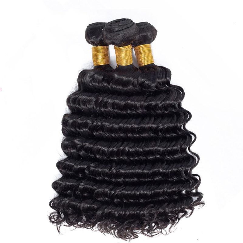 Indian Virgin Hair 3 Bundles with Lace Closure Hair Extension