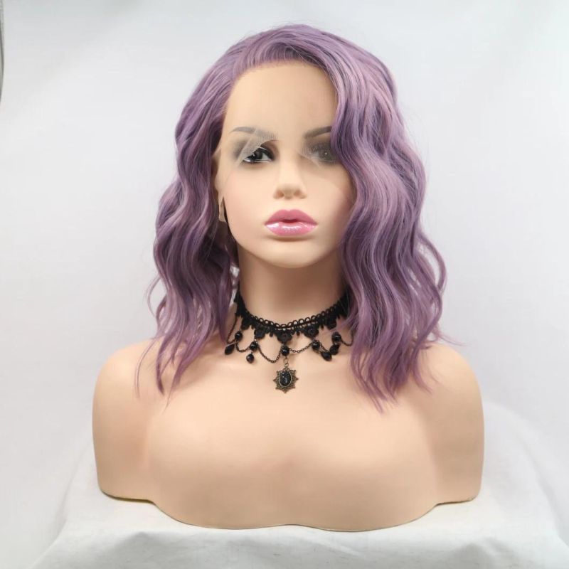 Cheap Wig Packaging Short Ladies Synthetic Frontal Lace Wigs