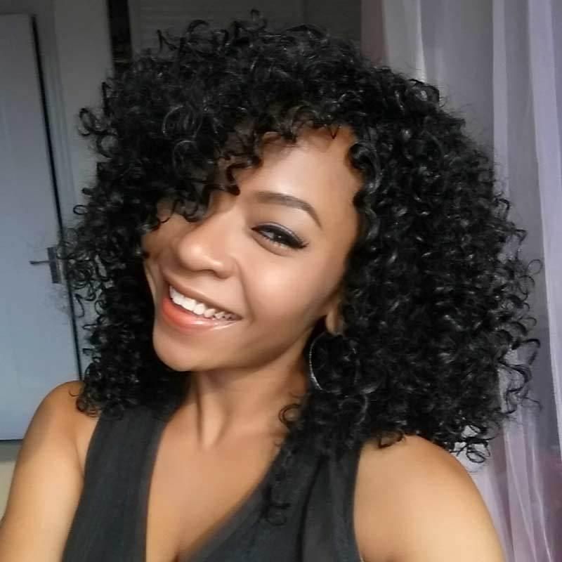 16inch Cheap Brazilian Hair Afro Kinky Curly Wigs Heat Resistant Synthetic Wigs