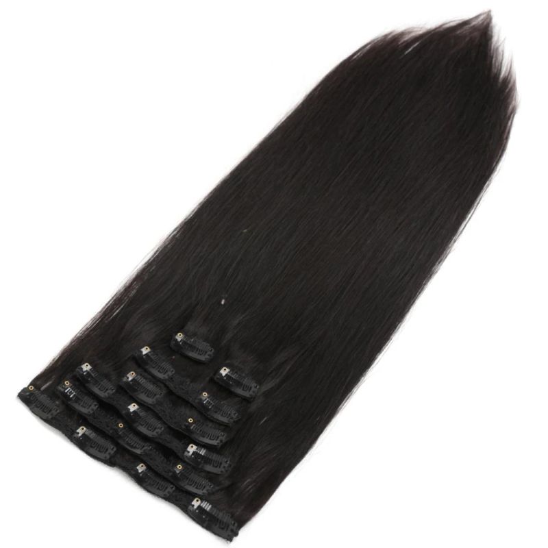 Fashion Hot Sale Thick Heavy Clip on Remy Human Hair Extension in 100g/120g/160/190g/210g/260g/280g/Set