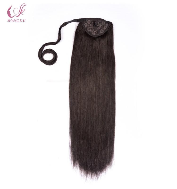 Factory Price Double Drawn Virgin Remy Ponytail Hair Extensions