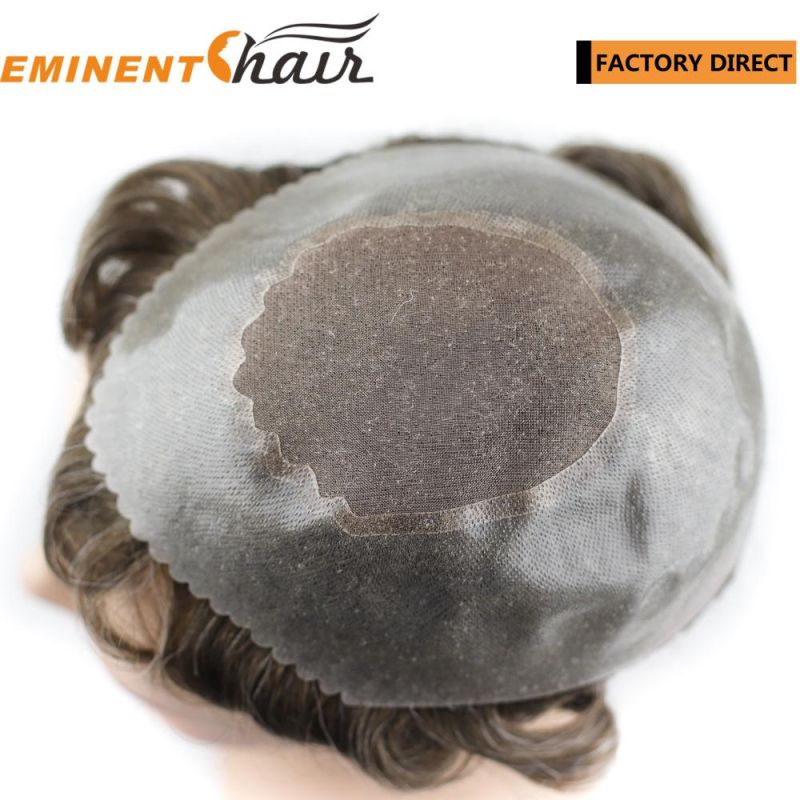 Factory Direct Custom Made Human Hair Men′s Hair Replacement System