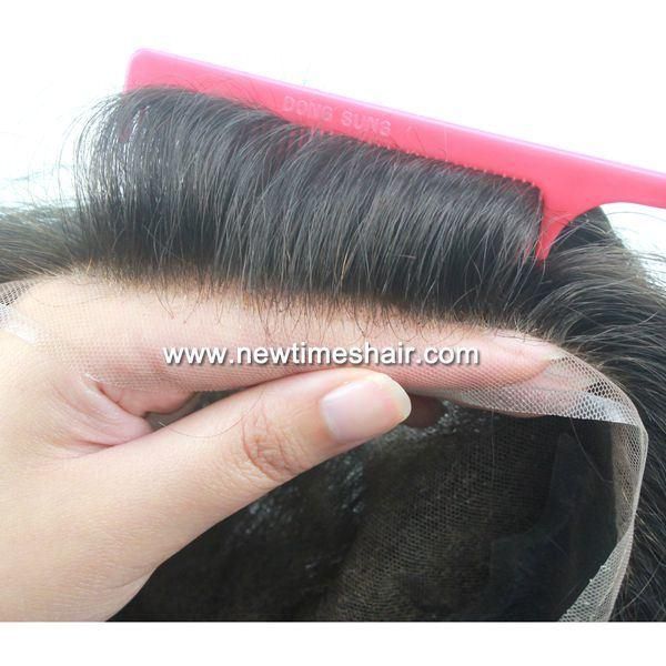 Men′s Toupee - Lace and PU Cobination - Providing Durbality and Comfort