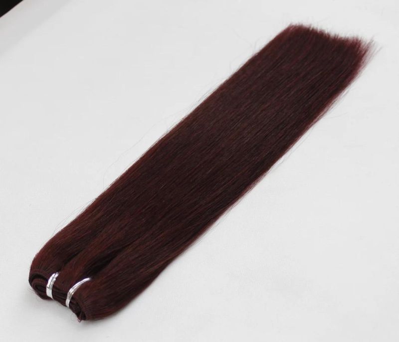 Brazilian Straight Human Hair Hair Bundles Red Color Remy Human Hair Weaving Bundles Extensions