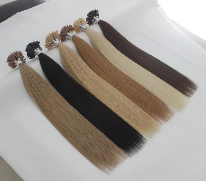 U-Tip Extensions Brazilian Straight Human Hair Bundles Brown Blond Black Color Remy Human Hair Extensions U-Tip