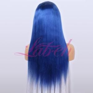 Brazilian High Quality 1b Blue Lace Front Wigs